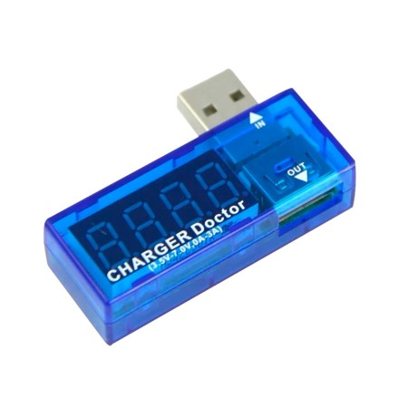 Tester USB de voltaje y corriente de hasta 3 A