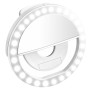Aro de luz LED selfie, 28 LEDs, 3 niveles de brillo