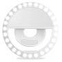 Aro de luz LED selfie, 28 LEDs, 3 niveles de brillo