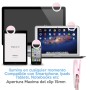 Aro de luz LED selfie, 28 LEDs, 3 niveles de brillo