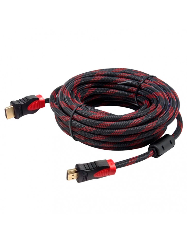 Cable Hdmi 3 Metros Oro Mallado Doble Filtro V1.4 Hd 3d 4k