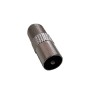 Adaptador coaxial metálico de pin fino a pin grueso