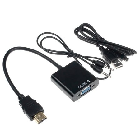 Conversor HDMI a VGA activo con salida de audio