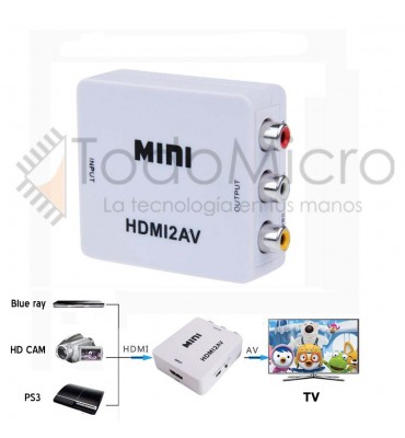 Conversor de video HDMI a RCA.