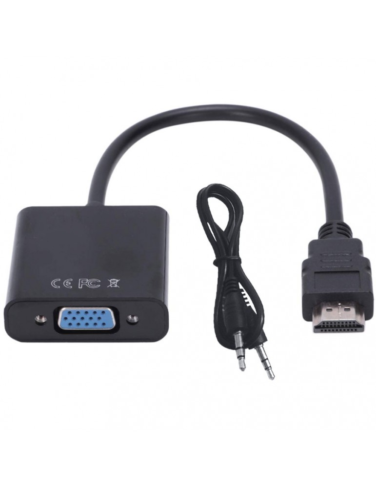 Conversor De Video Hdmi A Monitor Vga Para Pc En Hd