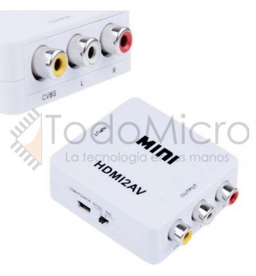 Conversor de video HDMI a RCA.