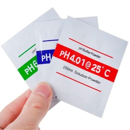 Combo buffer pH 4.01, 6.86 y 9.18 para pHmetro