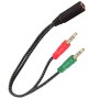 Cable divisor de audio 3.5mm para headset con mic
