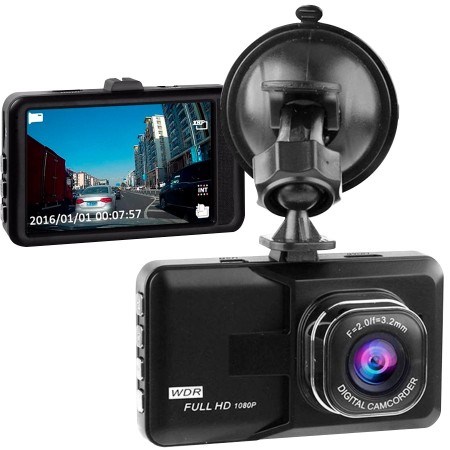 Dashcam 1080p pantalla 3 pulgadas y g-sensor