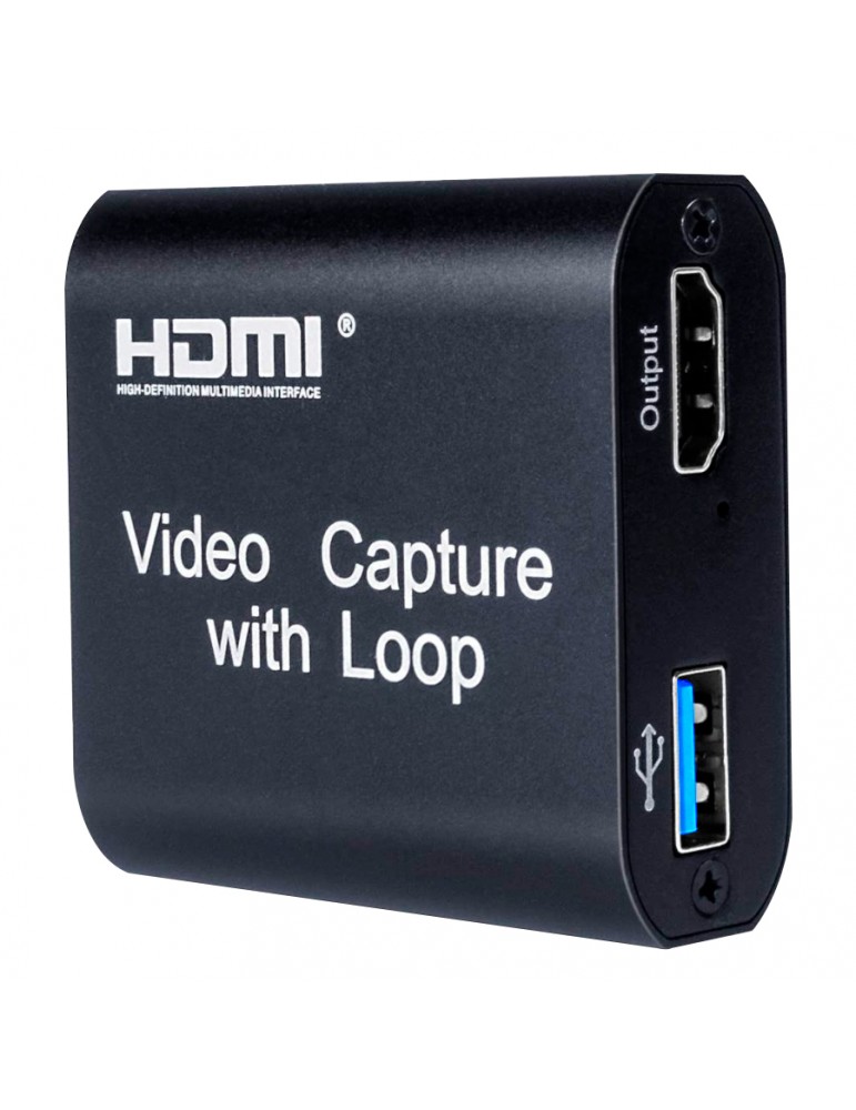 Capturadora HDMI por USB 1080 30hz con loopback
