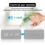 Reloj LED de madera con cargador inalámbrico Qi