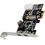 Placa PCIe X1 a 3 puertos FireWire 800 de 9 pines