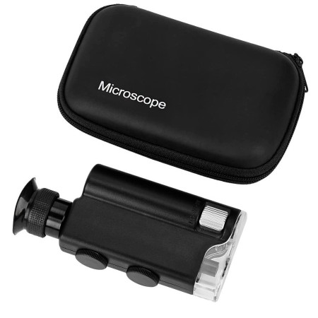 Microscopio 240X-200X para celular, LED y UV