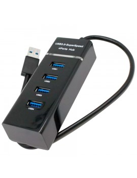HUB USB 3,0 de alta velocidad, 4 puertos