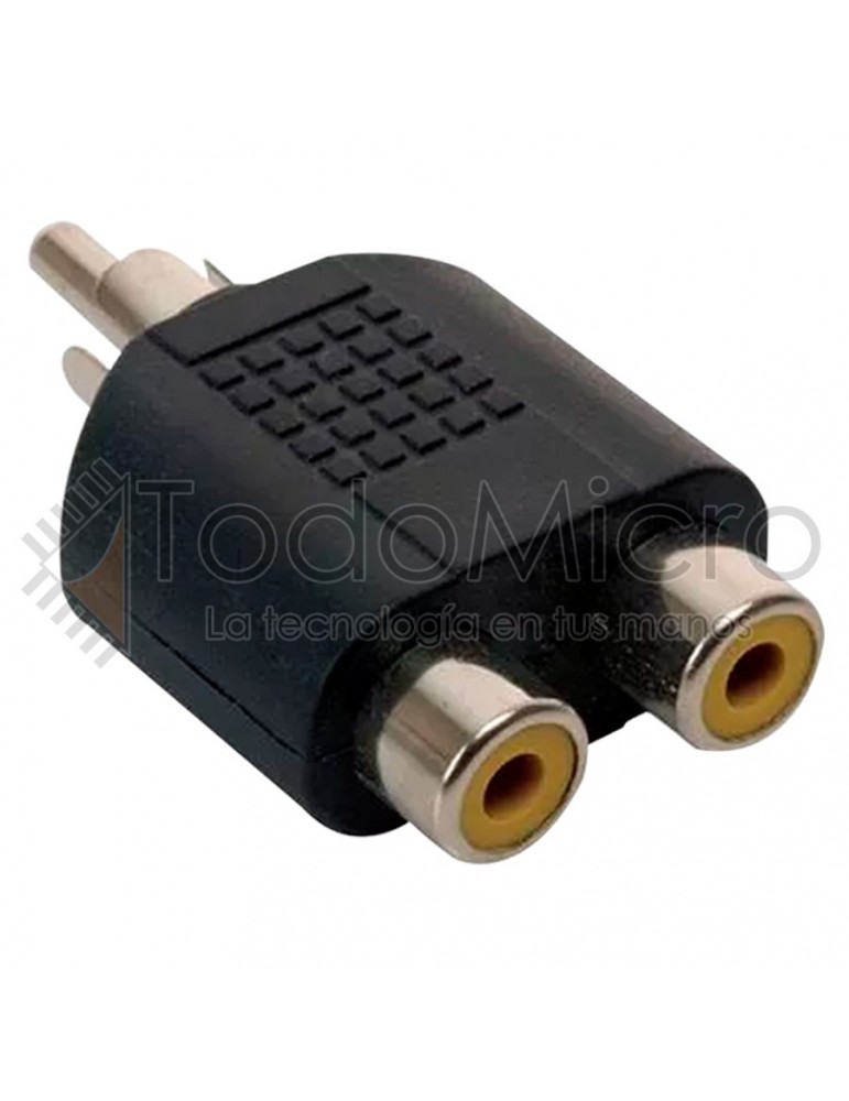Splitter RCA 1 entrada macho a dos salidas hembra