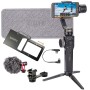 Gimbal Zhiyun Smooth 4 con micrófono y accesorios