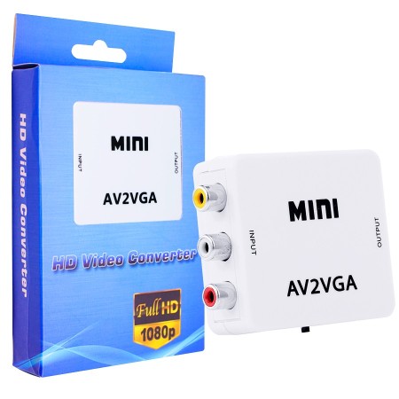 Conversor de video AV a VGA, plug and play