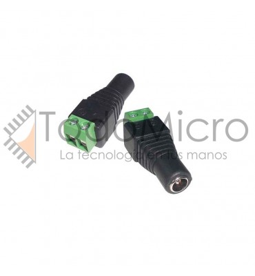 Adaptador tipo plug hembra 2.1x5.5 a bornera