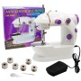 Mini máquina de coser portátil, luz LED y pedal