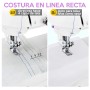 Mini máquina de coser portátil, luz LED y pedal