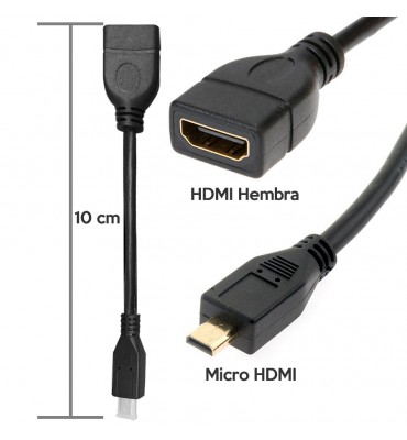 CABLE DUPLICADOR HDMI 1 Macho a 2 Hembras HDMI EN 10cm