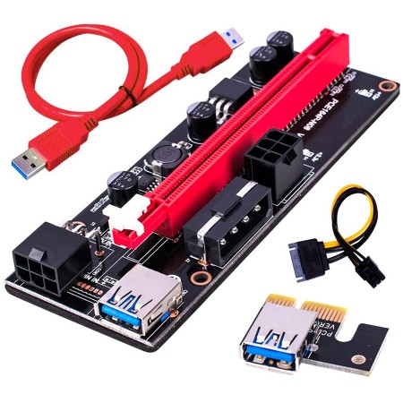 Kit riser PCIe X1 a X16, 009S para minería GPU