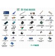 Starter Kit Arduino Mega 2560 DUAITEK, 38 piezas