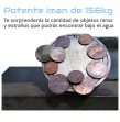 Kit pesca magnética 60mm 156kg imán + cuerda 20m